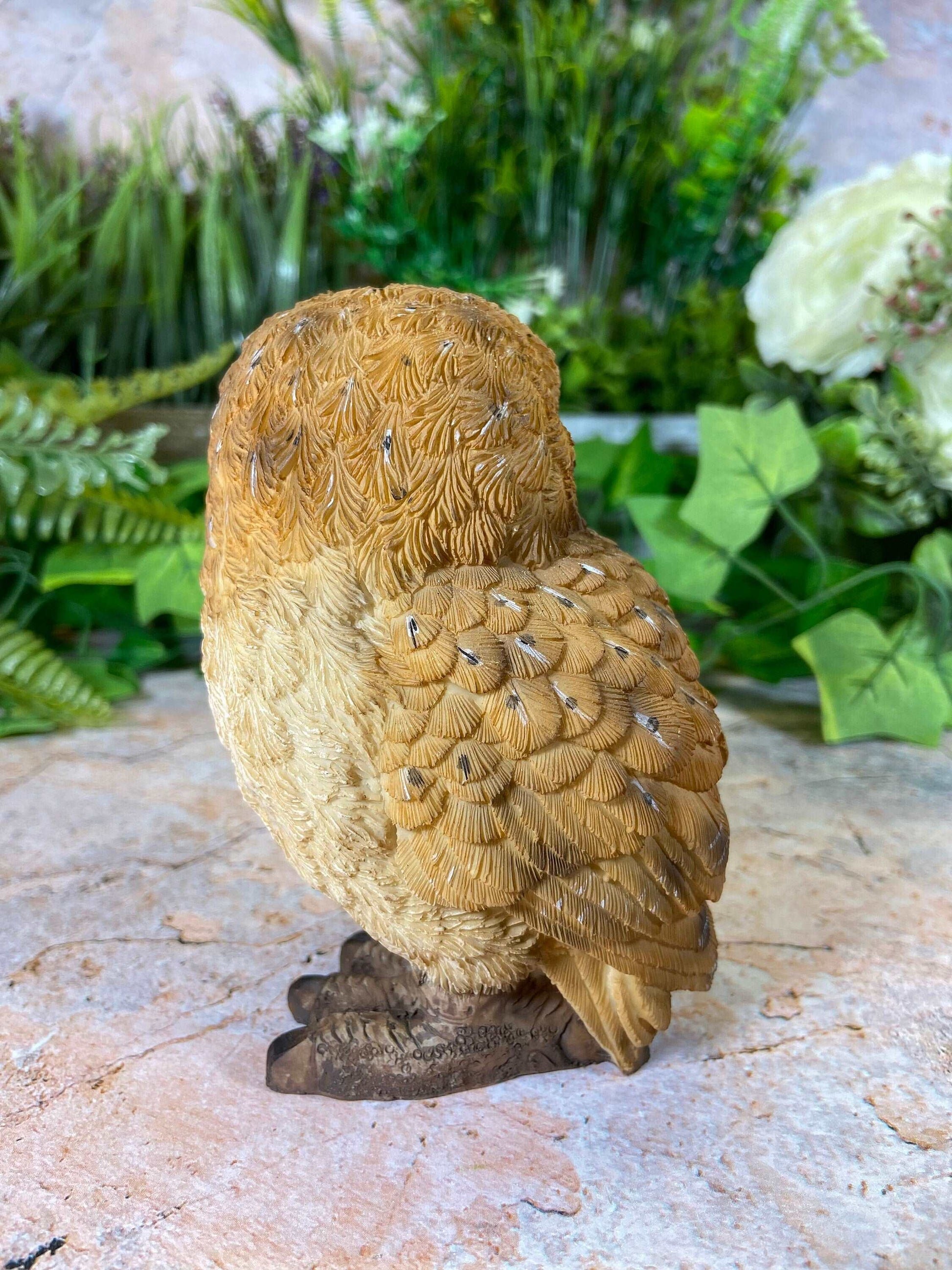 Adorable Baby Owl Resin Garden Ornament Lawn Decoration Patio Decor-Osiris Craftworks