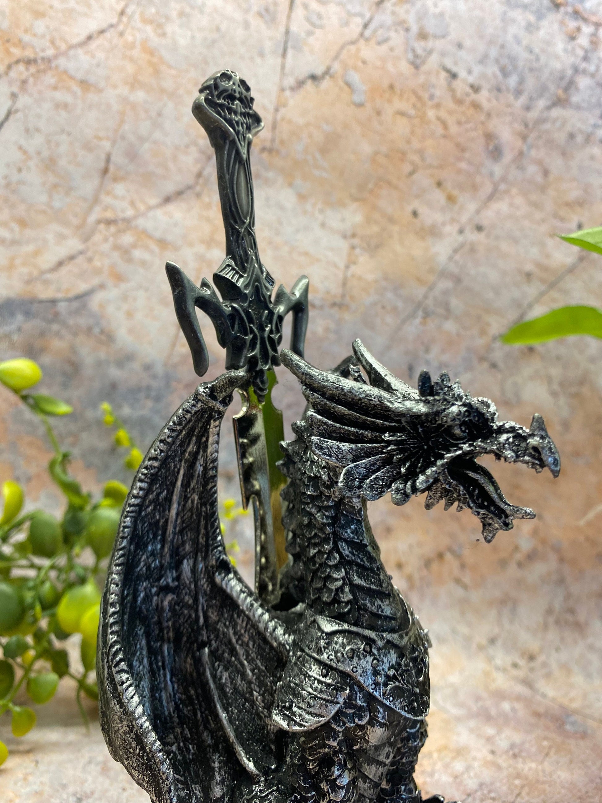 Gothic Dragon Letter Opener - Elegantly Designed Fantasy Creature Tool for Mythical Office Supplies Collection-Osiris Craftworks