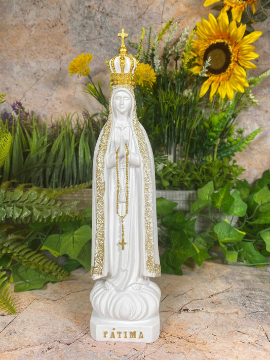 Blessed Virgin Mary Our Lady of Fatima Statue Figurine Religious Sculpture Hand Crafted from Quality Designer Resin-Osiris Craftworks