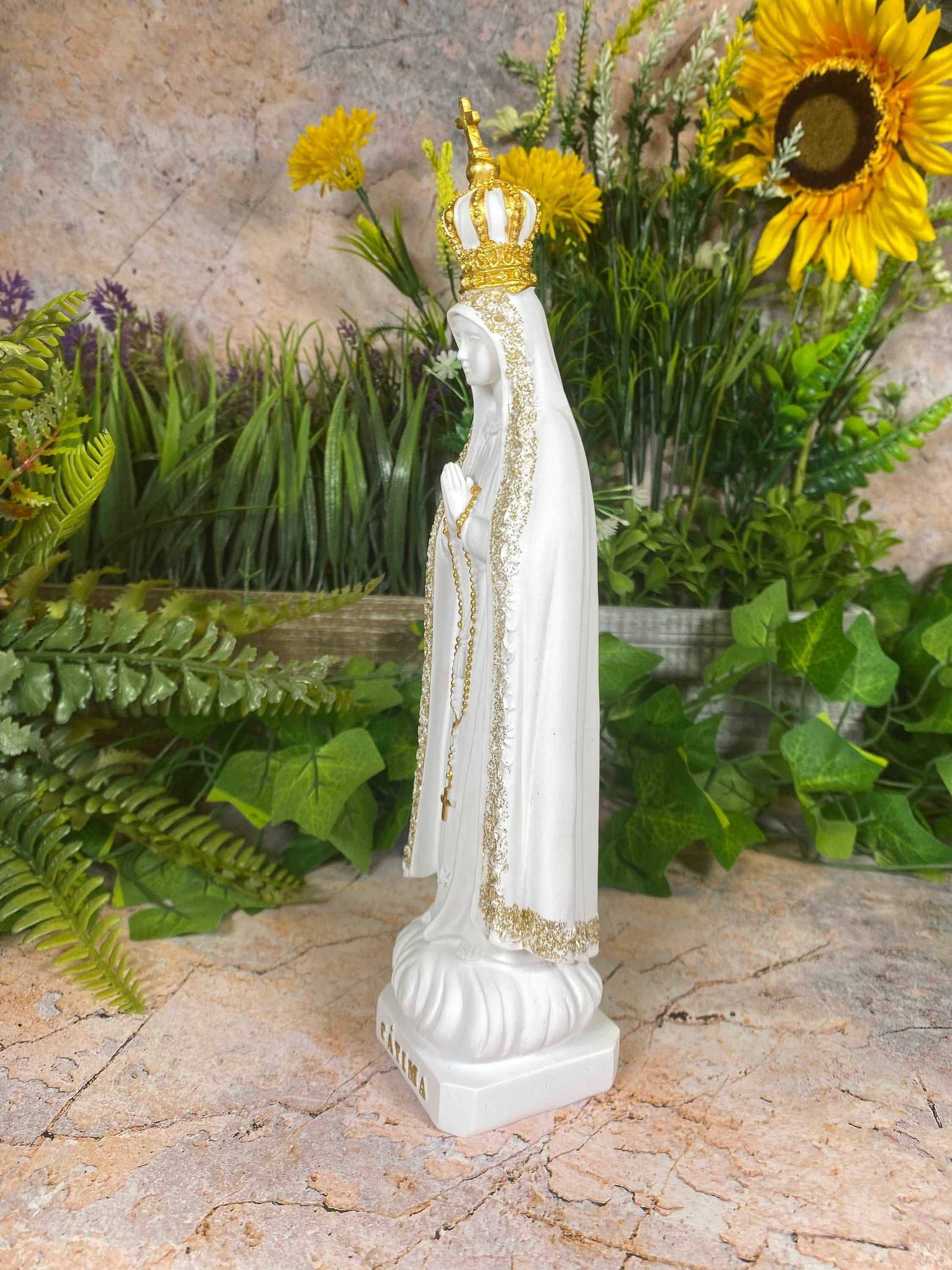 Blessed Virgin Mary Our Lady of Fatima Statue Figurine Religious Sculpture Hand Crafted from Quality Designer Resin-Osiris Craftworks