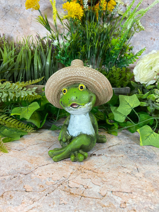 Hilarious Fiesta Frog Garden Ornament Handmade Resin Lawn Decoration Frogs Collection-Osiris Craftworks