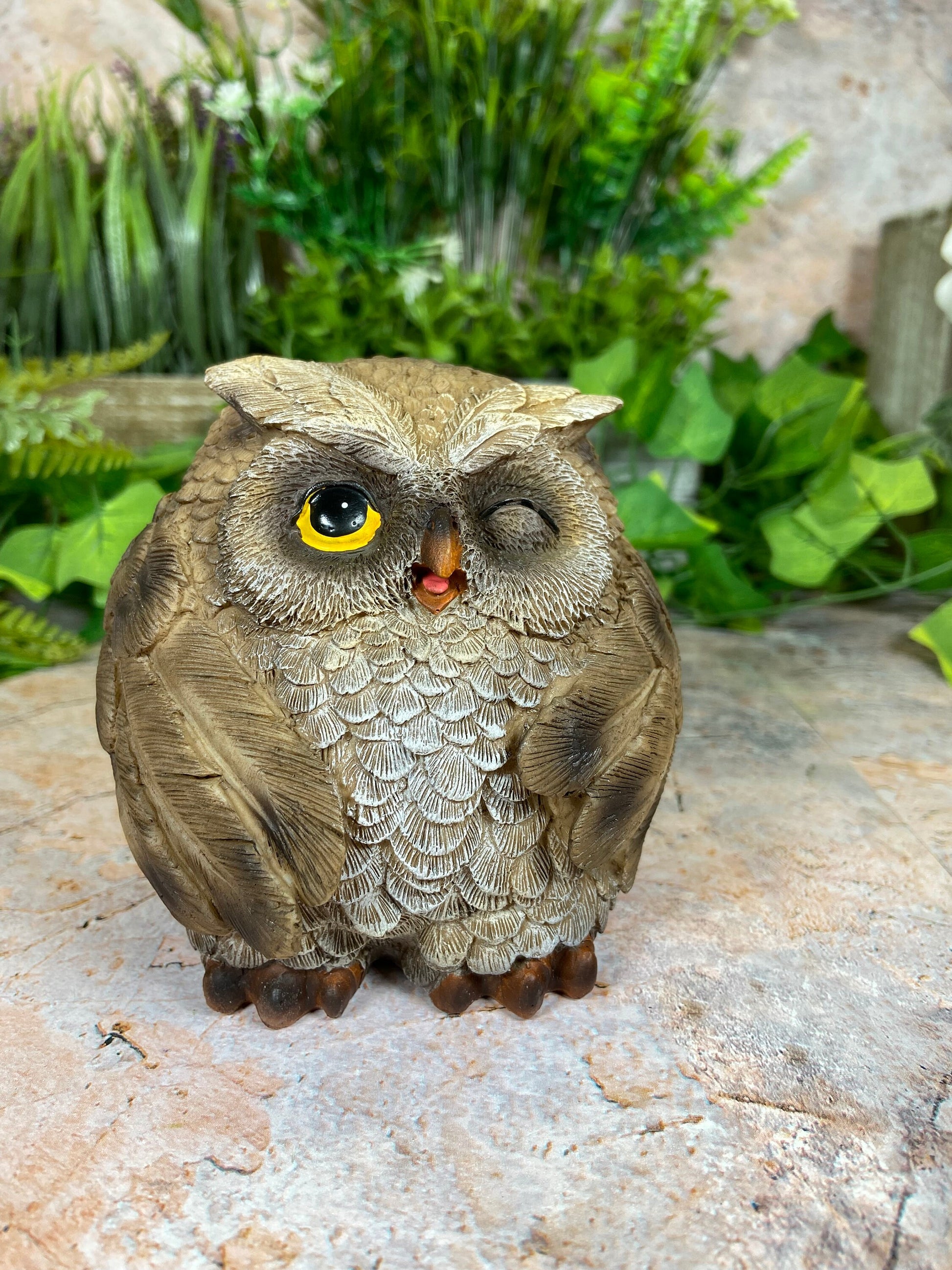 Hilarious Handmade Resin Owl Figurine Whimsical Decor for Joyous Touch Home Decoration Owls Collection Garden Ornament-Osiris Craftworks