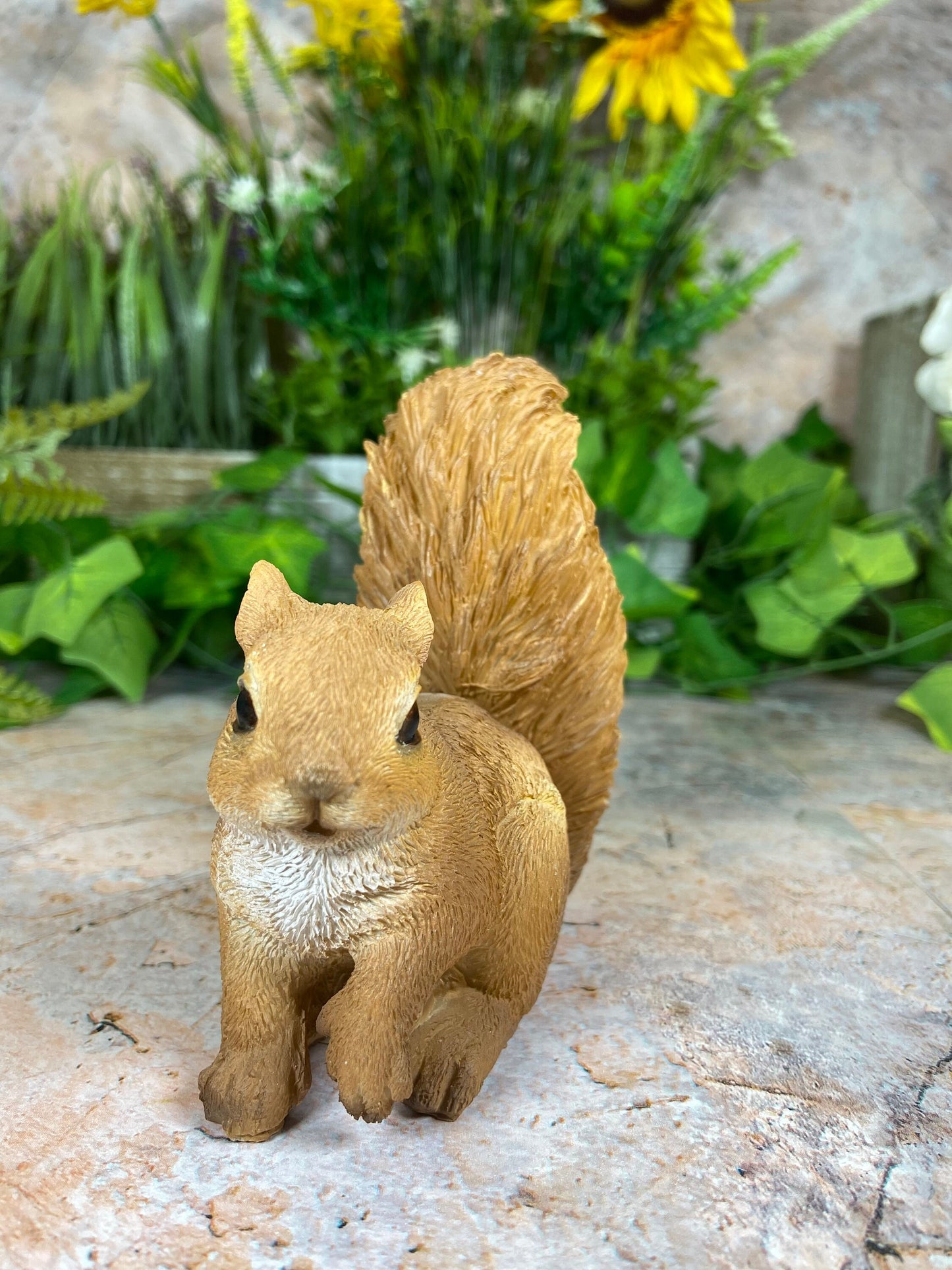 Whimsical Handmade Squirrel Garden Ornament - Adorable and Charming Outdoor Decor Patio Lawn Sculpture-Osiris Craftworks