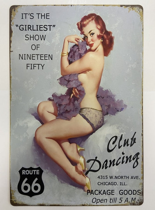 Retro Glamour: Vintage Pin Up Girl Metal Sign A Nostalgic Piece of Art Man Cave Garage Wall Decor-Osiris Craftworks