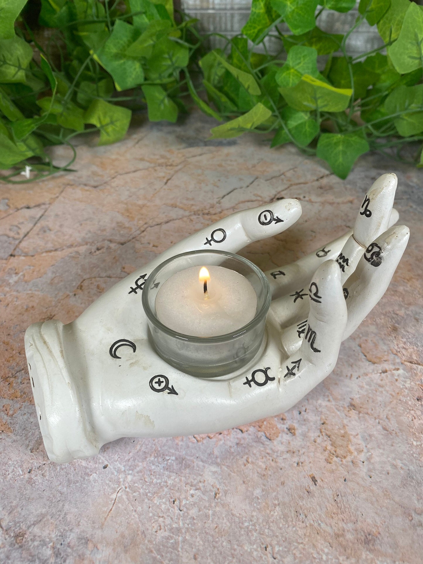 Mystical Palmistry Hand Candle Holder Sculpture: A Captivating Addition to Your Home Decor