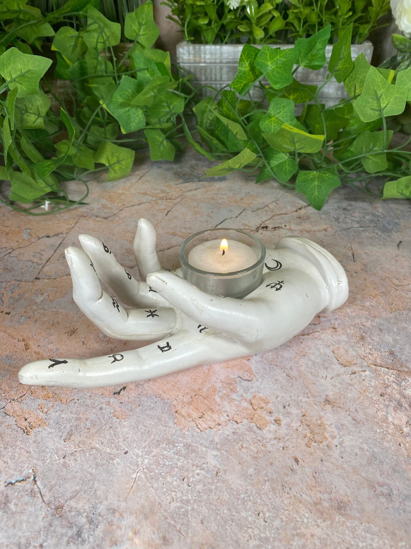 Mystical Palmistry Hand Candle Holder Sculpture: A Captivating Addition to Your Home Decor