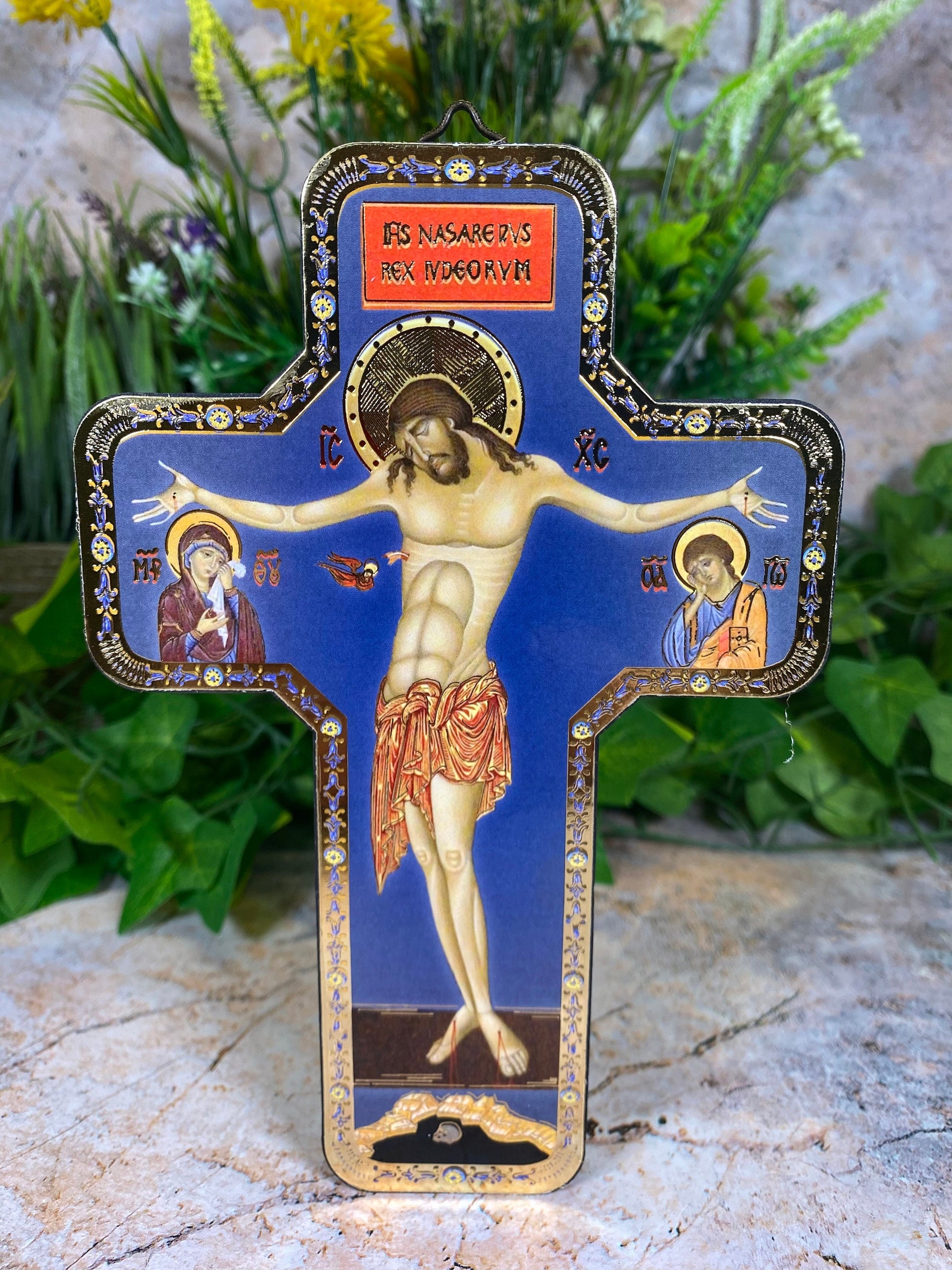 Exquisite Handcrafted Wooden Cross Crucifixion - 17.5 cm - Jesus Christ Religious Icon-Osiris Craftworks