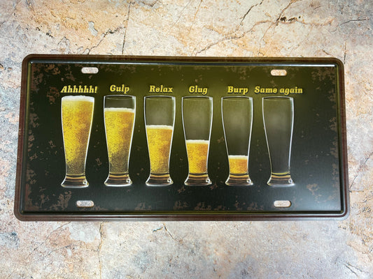 Metal Beer Lager Wall Sign: Vintage Look for Pub, Bar, or Shed Decoration-Osiris Craftworks