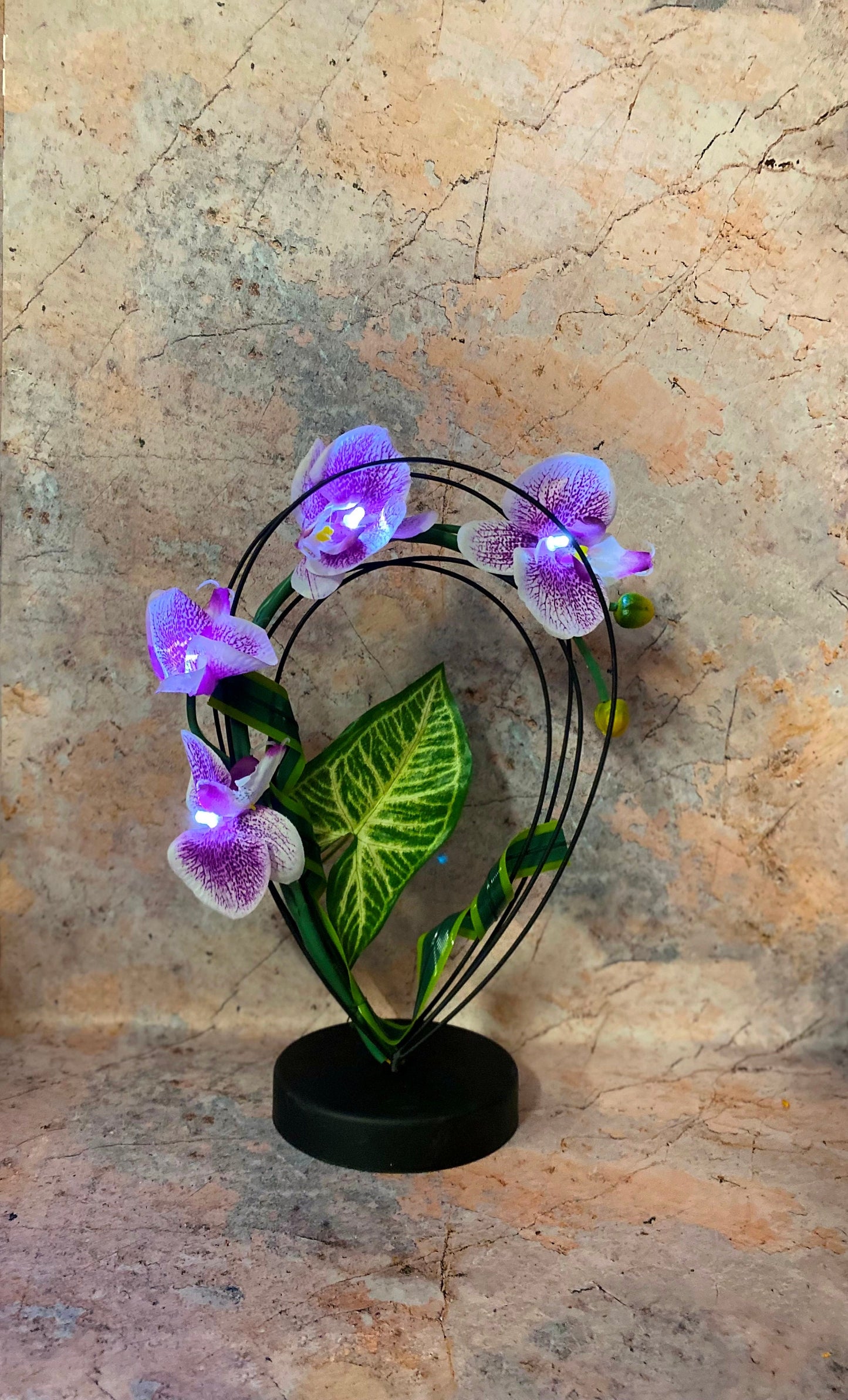 Elegant Illuminated Artificial Orchids - 33 cm Tall LED Orchid Display Home Decoration Exquisite Gift