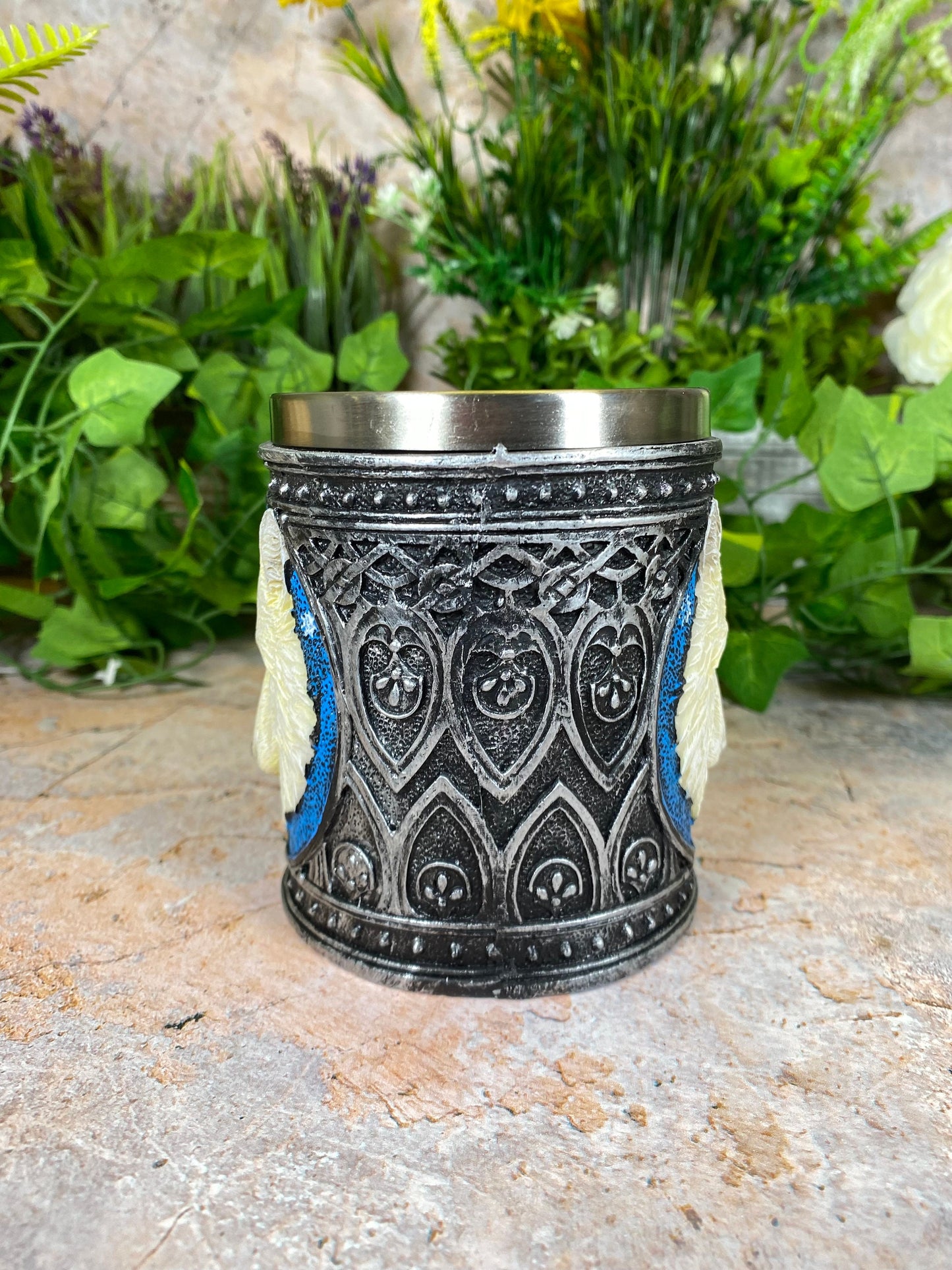 Nordic Saga Wolf Tankard - Handcrafted Fantasy Glass Drinking Vessel Inspired by Mythology