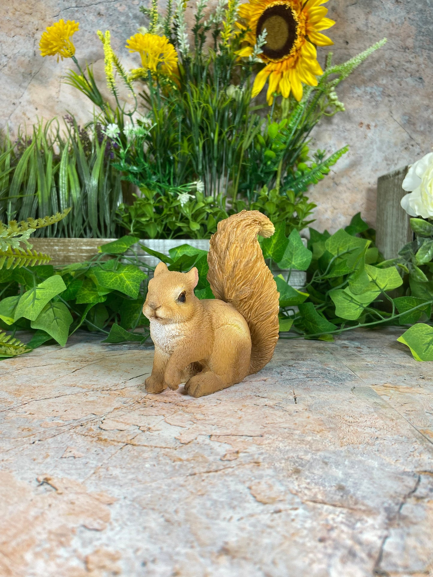 Whimsical Handmade Squirrel Garden Ornament - Adorable and Charming Outdoor Decor Patio Lawn Sculpture-Osiris Craftworks