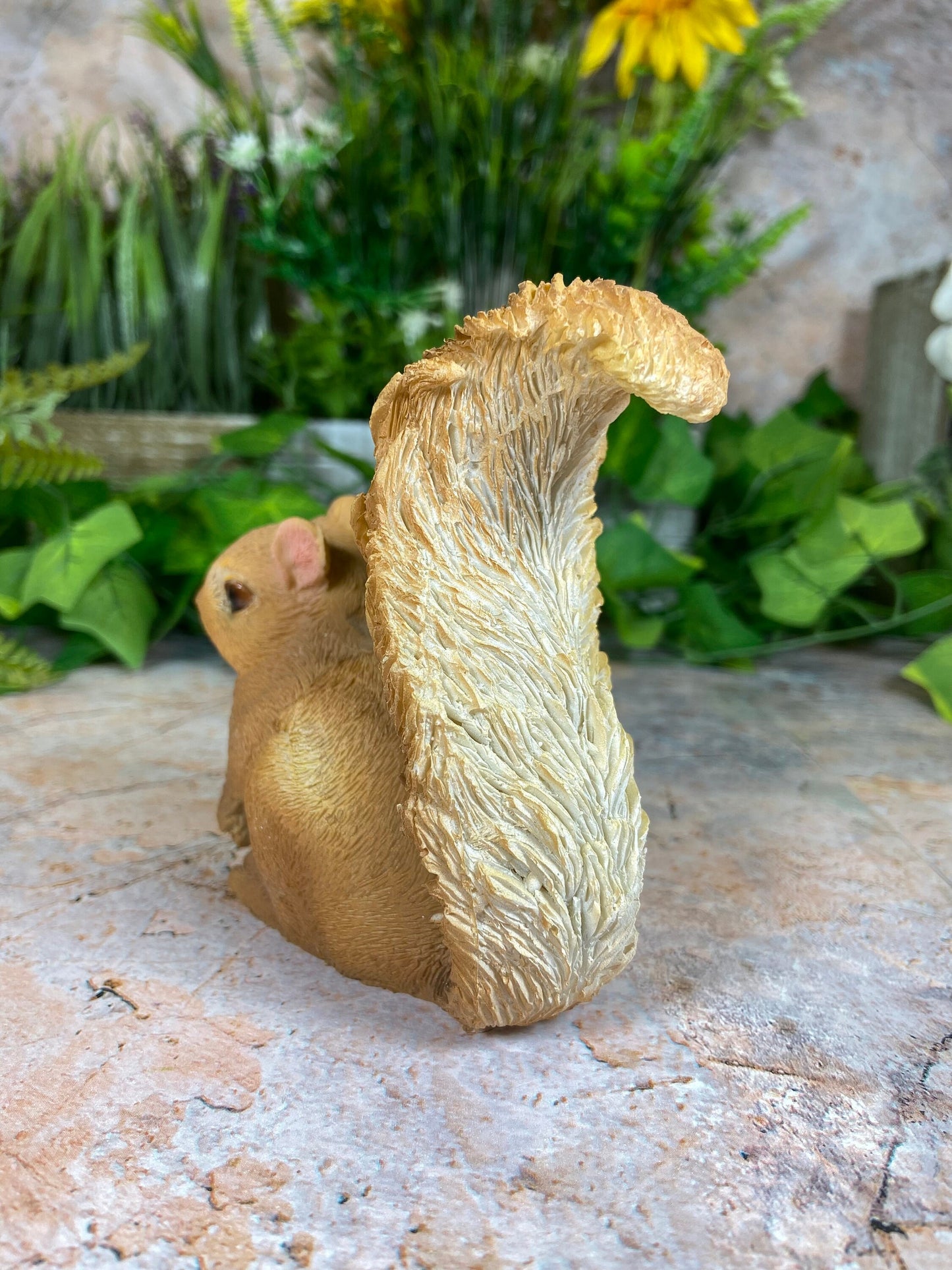 Whimsical Handmade Squirrel Garden Ornament - Adorable and Charming Outdoor Decor Patio Lawn Sculpture-Osiris Craftworks