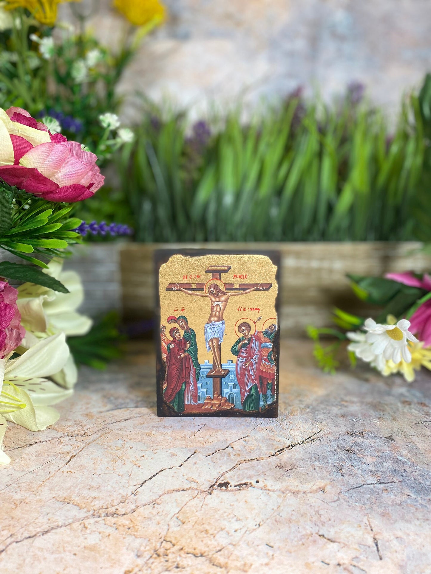 Divine Expressions: Sacred Jesus Wall Art and Religious Icon for Inspirational Decor and Reflection on the Crucifixion-Osiris Craftworks