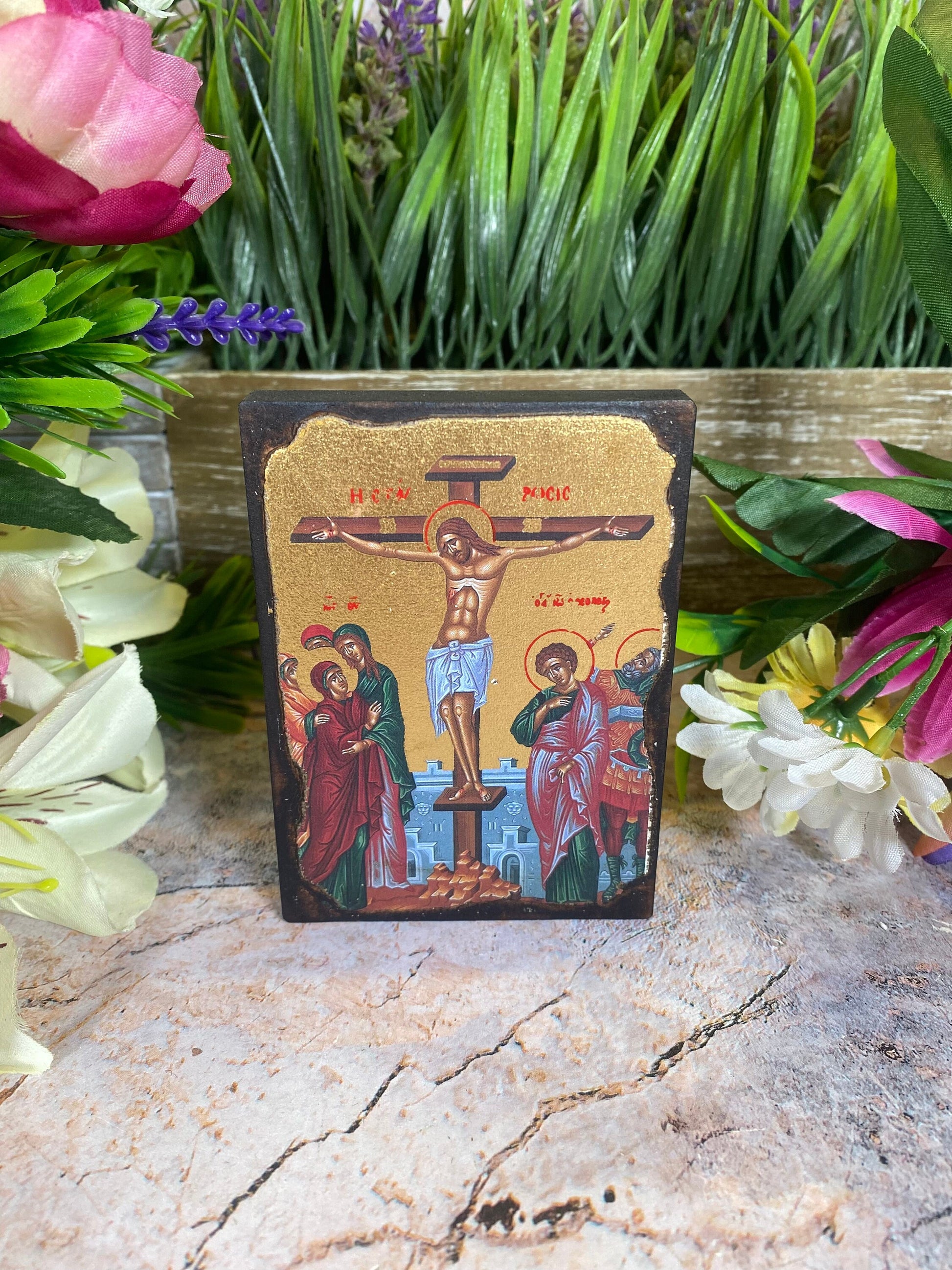 Divine Expressions: Sacred Jesus Wall Art and Religious Icon for Inspirational Decor and Reflection on the Crucifixion-Osiris Craftworks