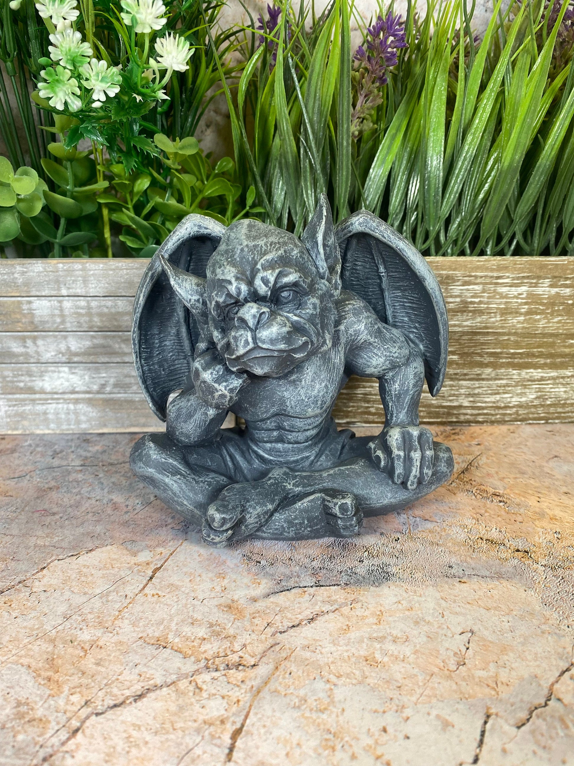 Handmade Cold Cast Resin Gargoyle Statue Perfect for Indoor/Outdoor Decor | Lightweight & Detailed | Unique Home Accent-Osiris Craftworks