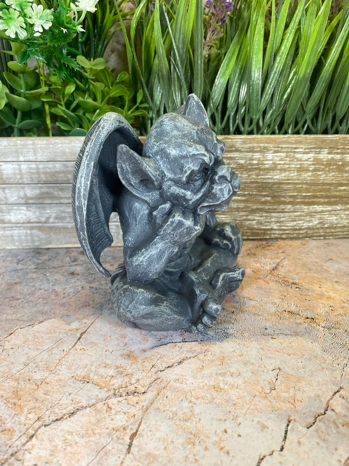 Gothic Gargoyle Statue | Handmade Stone Sculpture | Indoor/Outdoor