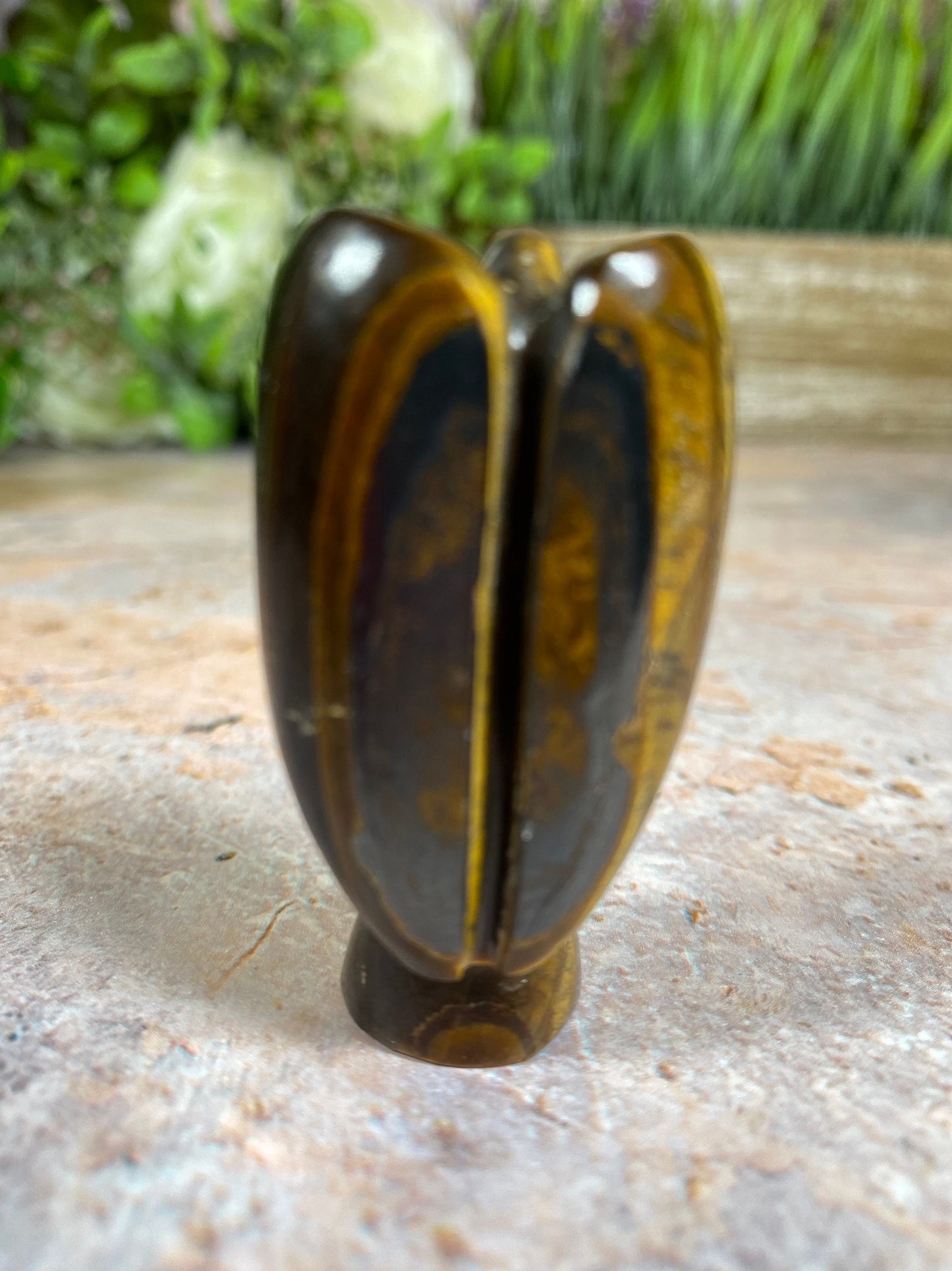 Handcrafted Tiger Eye Angel | Velvet Pouch Included | Unique Crystal Healing Protection 4.5-5.5cm-Osiris Craftworks