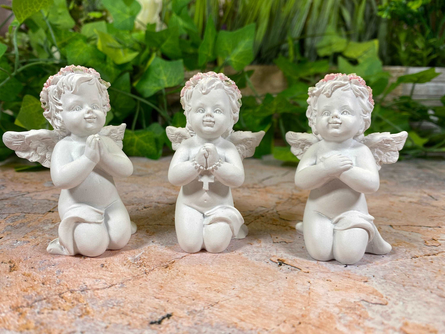 Adorable Cherub Figurines Set of 3 | Resin Angel Statues | Prayerful Cherubim Decor | Boxed Angelic Trio | Spiritual Gift Collection-Osiris Craftworks