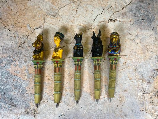 Egyptian Gods Pens Set | Mythical Deity Writing Tools | 15 cm | Ancient Egypt Inspired | Set of Five