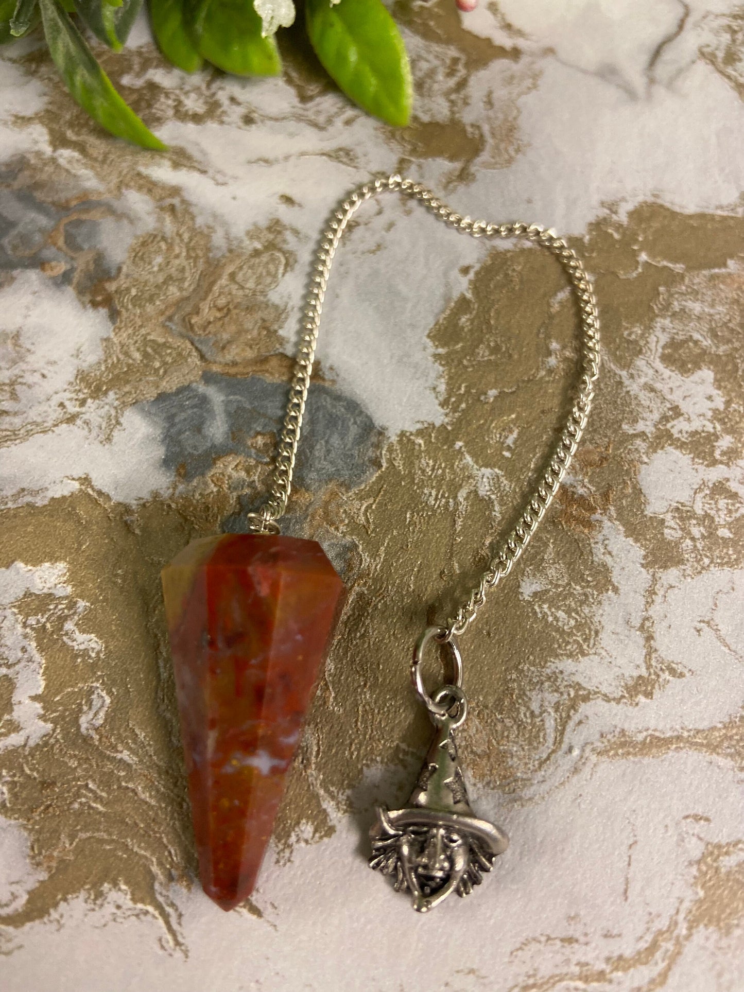 Powerful Bloodstone Pendulum | Witchcraft Dowser | Divination & Fortune Telling | 20cm-24cm Length-Osiris Craftworks