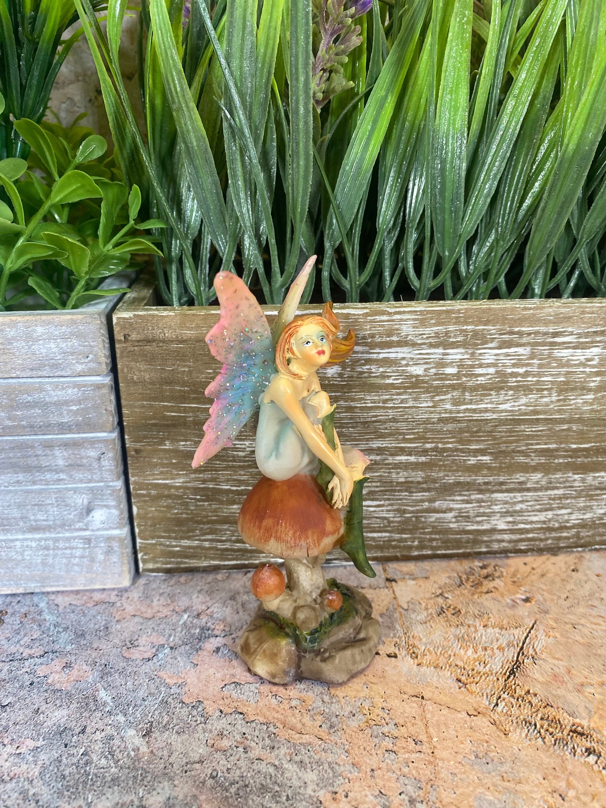 Enchanted Resin Fairy Figurine - Hand-Painted Detail - Mythical Garden Decor - 11x5cm - Magical Home Accent - Perfect for Fairy Lovers-Osiris Craftworks