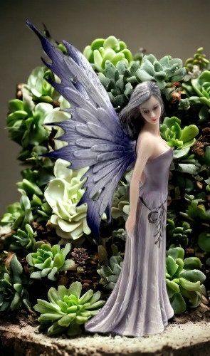 Ethereal Fairy Figurine with Delicate Wings, Enchanted Resin Fairy, Graceful Fantasy Decor, Elegant Mystical Being Sculpture-Osiris Craftworks