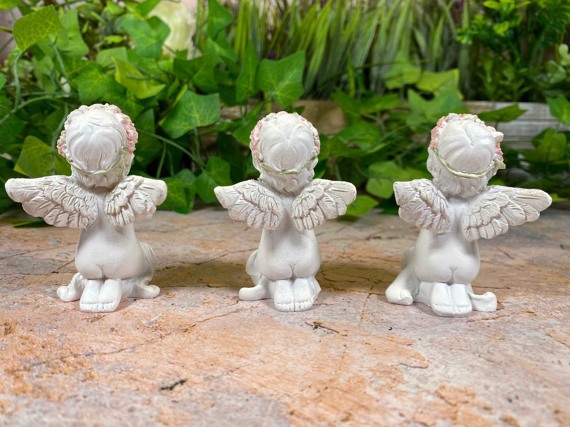 Adorable Cherub Figurines Set of 3 | Resin Angel Statues | Prayerful Cherubim Decor | Boxed Angelic Trio | Spiritual Gift Collection-Osiris Craftworks