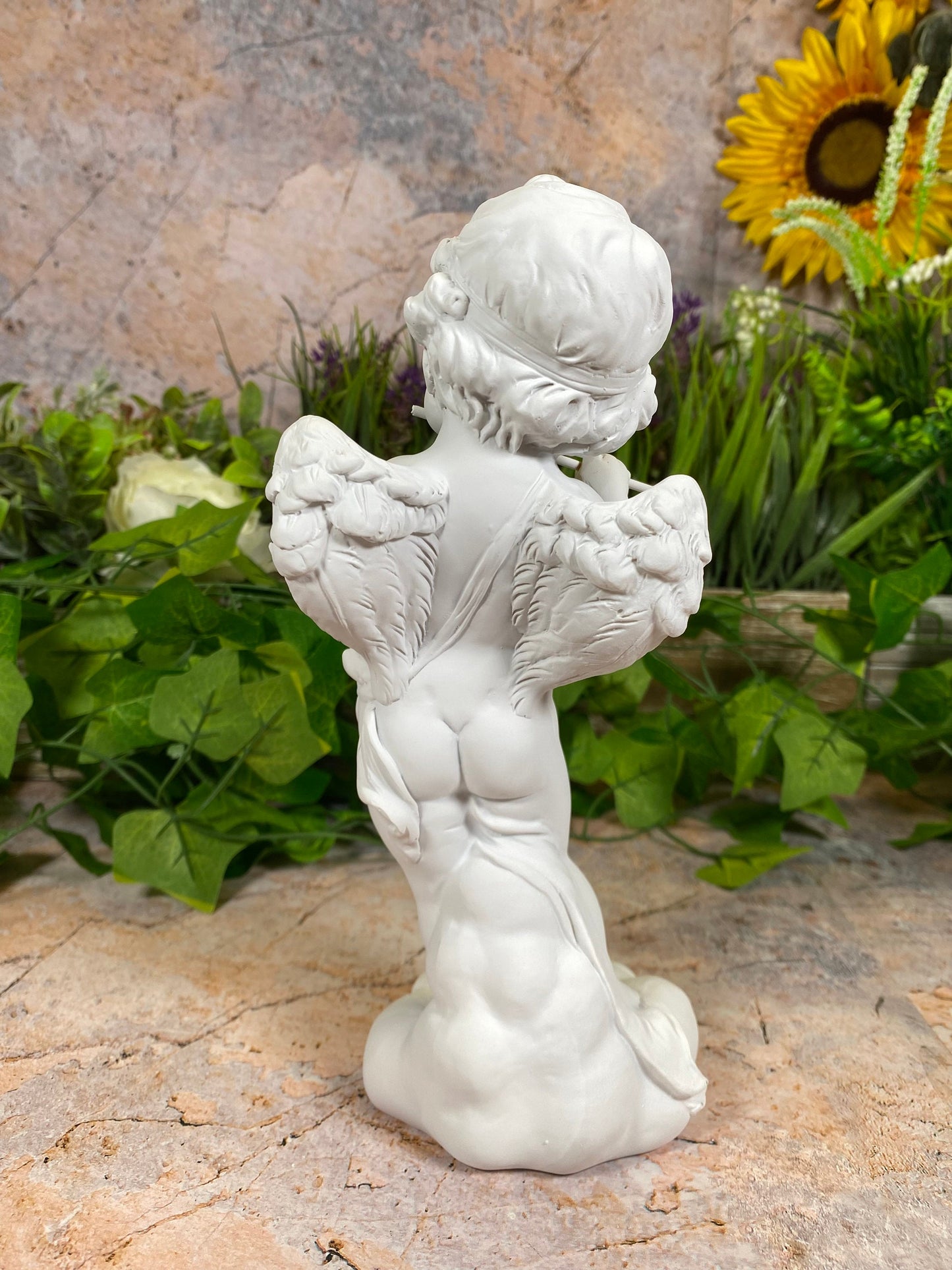 Musical Cherub Resin Statue - Angelic Flute Player Figurine - Inspirational Home Decor - Elegantly Boxed for Gifting-Osiris Craftworks