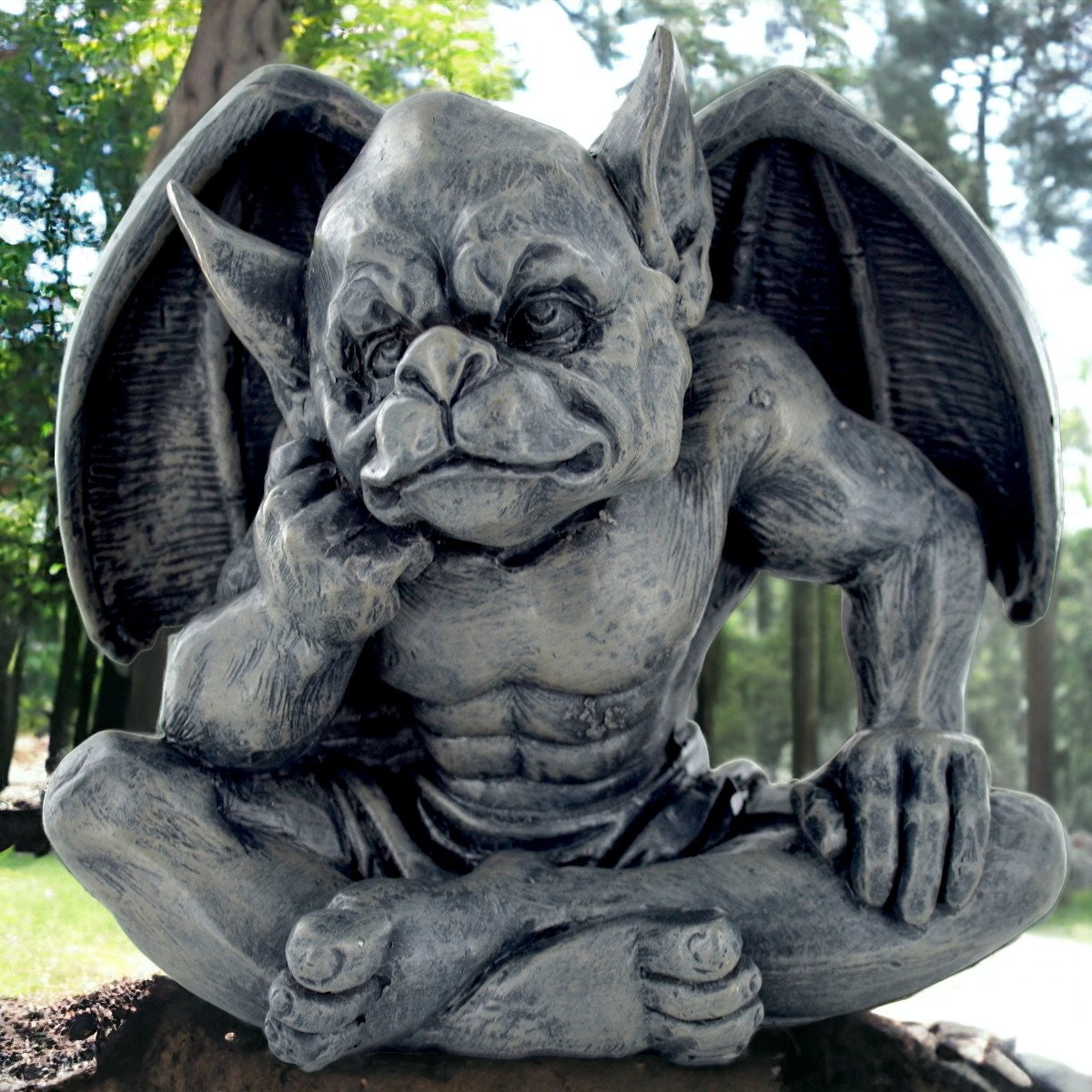 Handmade Cold Cast Resin Gargoyle Statue Perfect for Indoor/Outdoor Decor | Lightweight & Detailed | Unique Home Accent-Osiris Craftworks