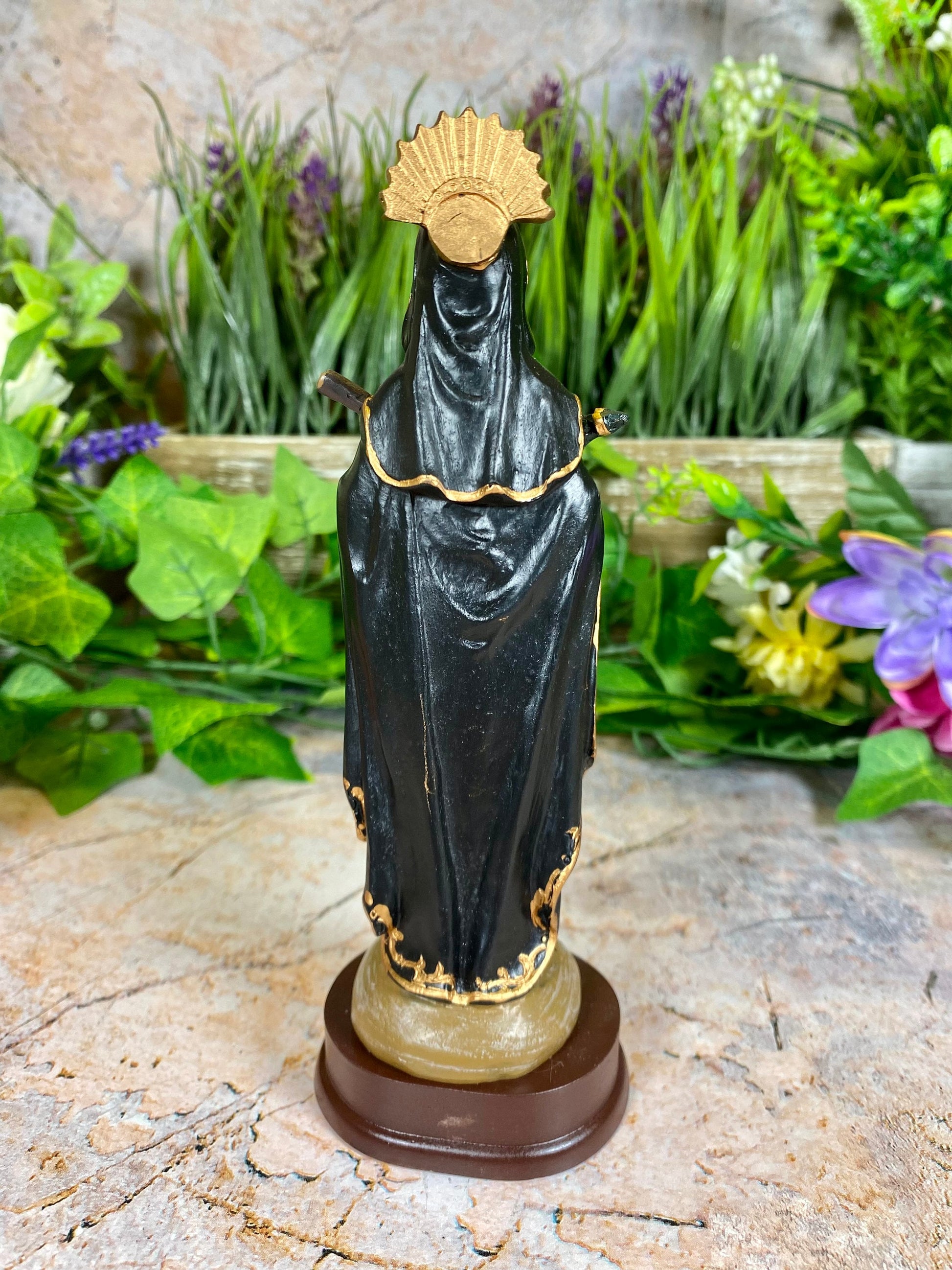 Saint Rita of Cascia Resin Statue, Patron Saint of Impossible Causes, Handcrafted Religious Figurine, Spiritual Decor, Christian Art-Osiris Craftworks