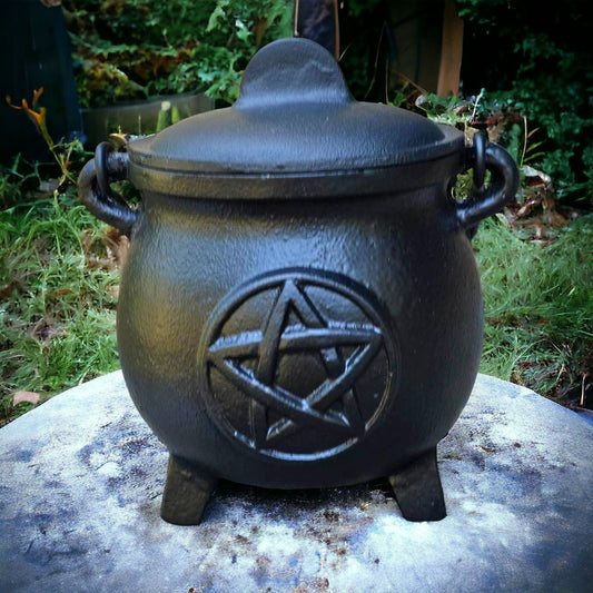 Mystical Pentagram Cauldron: Enchanting Wiccan Supplies for Altars, Rituals, and Sacred Gifts-Osiris Craftworks