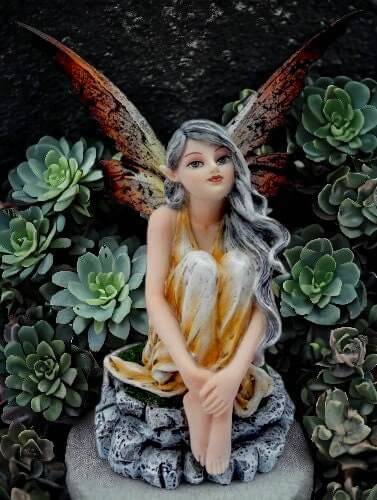 Enchanting Autumnal Fairy Figurine, Mystical Winged Sprite, Elegant Fantasy Decor, Nature Ethereal Forest Nymph, Home Enchantment Statue-Osiris Craftworks