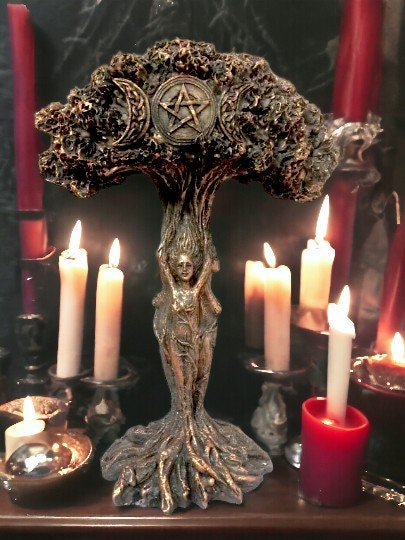 Mother Maiden Crone Triple Goddess Sculpture - Sacred Wicca Pagan Altar Decor and Symbol of Feminine Power-Osiris Craftworks