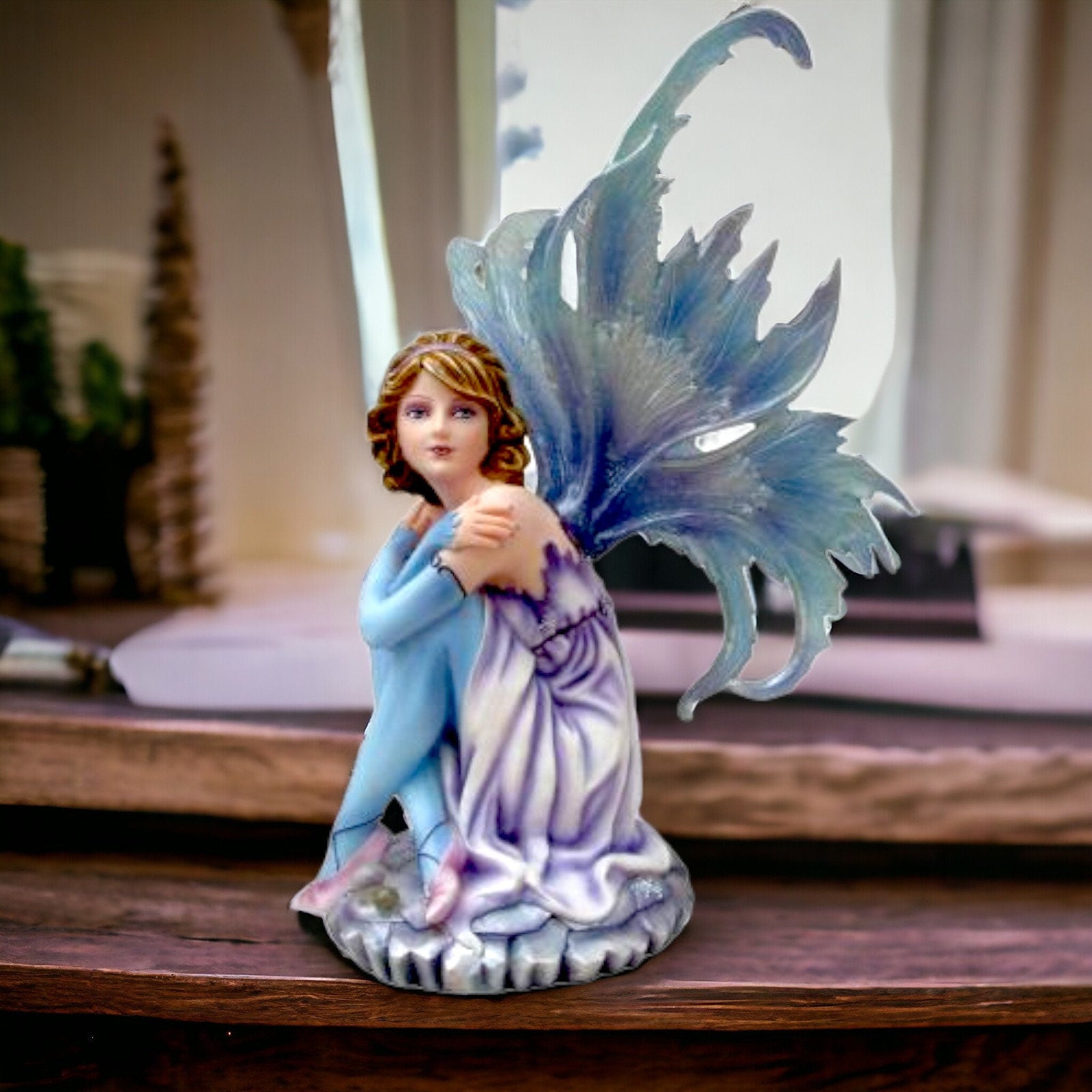 Enchanted Serenity Fairy Figurine, Ethereal Home Decor, Collectible Fantasy Sculpture, Delicate Art Piece, Mystical Ornament, Magical Statue-Osiris Craftworks