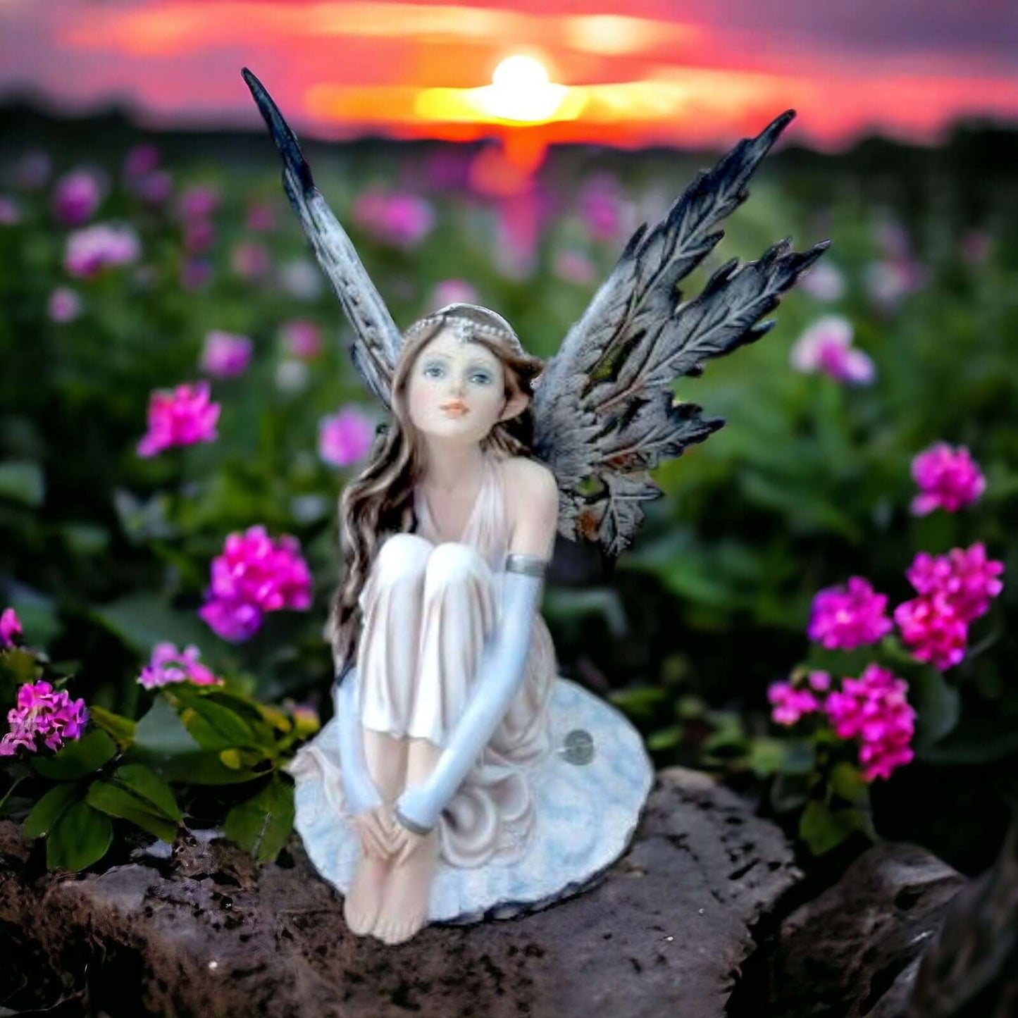 Angelic Fairy Figurine Large Statue, Ethereal Guardian Fairy Sculpture, Serene Home Decor, Inspirational Fantasy Art, Elegant Winged Fairy-Osiris Craftworks