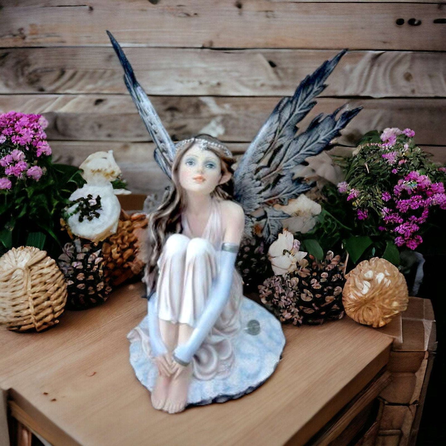 Angelic Fairy Figurine Large Statue, Ethereal Guardian Fairy Sculpture, Serene Home Decor, Inspirational Fantasy Art, Elegant Winged Fairy-Osiris Craftworks