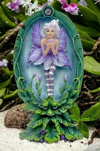 Enchanted Forest Fairy and Green Man Figurine - Whimsical Fairy with Nature Spirit, Mystical Sprite with Guardian, Fantasy Art Sculpture-Osiris Craftworks