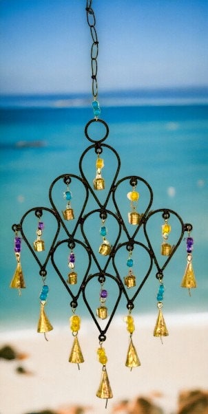 Melodic Harmony Wind Chime, Elegant Windchime Garden Decor, Cascading Heart Design, Soothing Sound, Outdoor Patio Ornament, Artisan Crafted-Osiris Craftworks