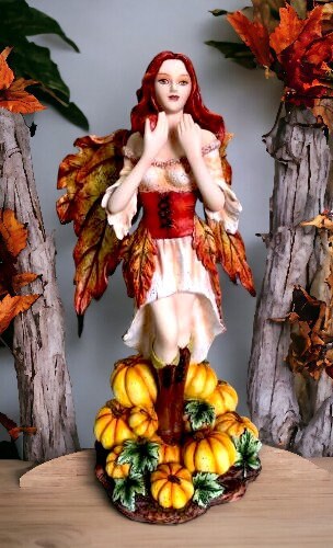 Resin Halloween Pumpkin Fairy | Spooky Seasonal Decor | Unique Fall Ornament | Whimsical Fairy Tale Accent | Haunted Home Display-Osiris Craftworks