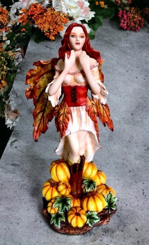 Resin Halloween Pumpkin Fairy | Spooky Seasonal Decor | Unique Fall Ornament | Whimsical Fairy Tale Accent | Haunted Home Display-Osiris Craftworks