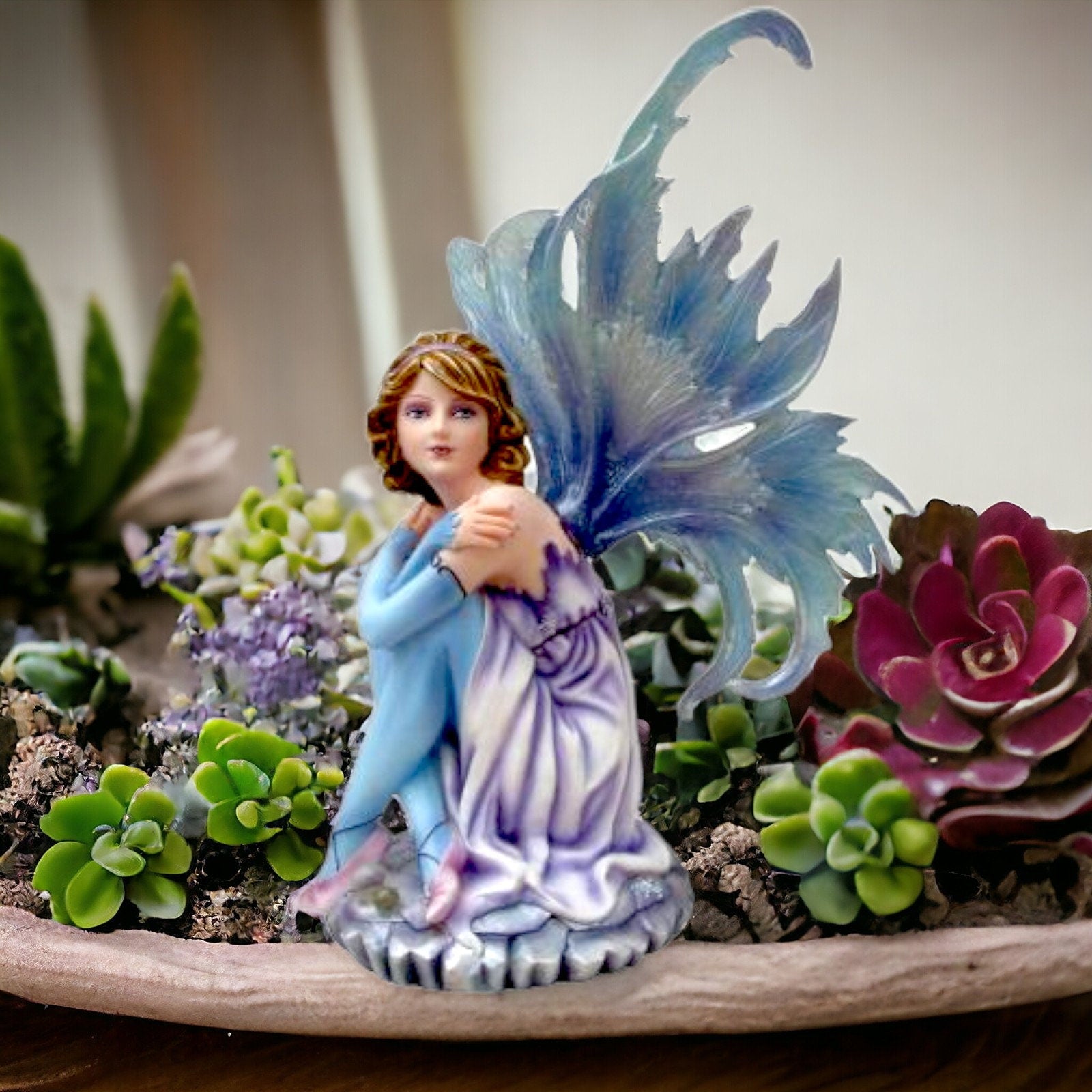 Enchanted Serenity Fairy Figurine, Ethereal Home Decor, Collectible Fantasy Sculpture, Delicate Art Piece, Mystical Ornament, Magical Statue-Osiris Craftworks