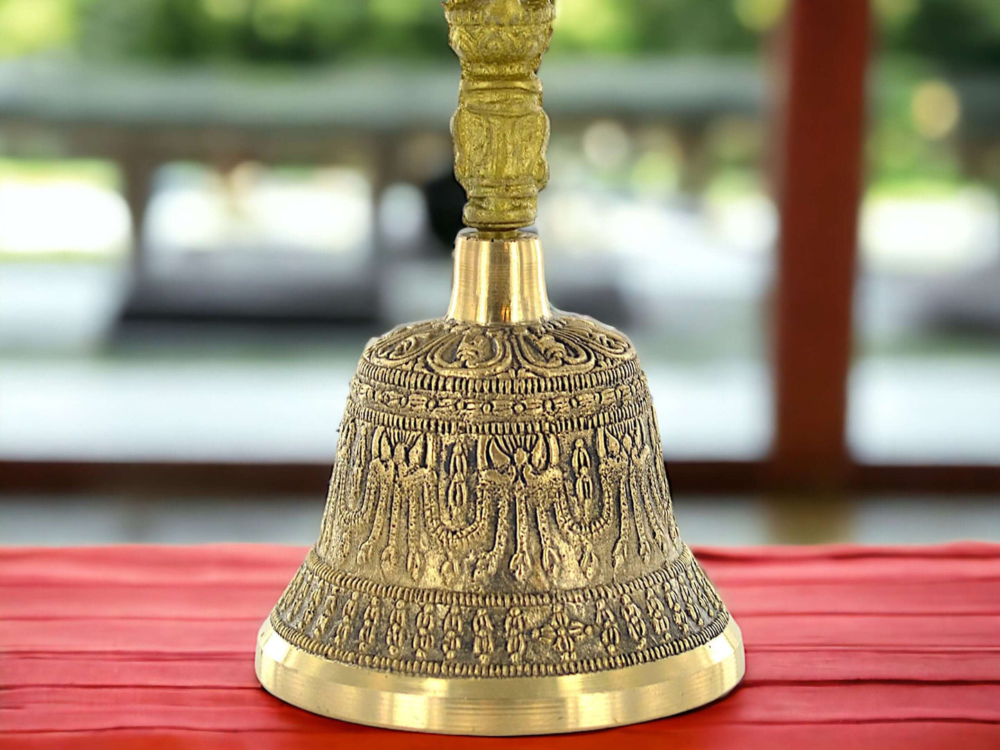 Tibetan Handcrafted Brass Bell, Spiritual Meditation Sound, Traditional Buddhist Ritual Instrument Peaceful Chime for Mindfulness and Prayer-Osiris Craftworks