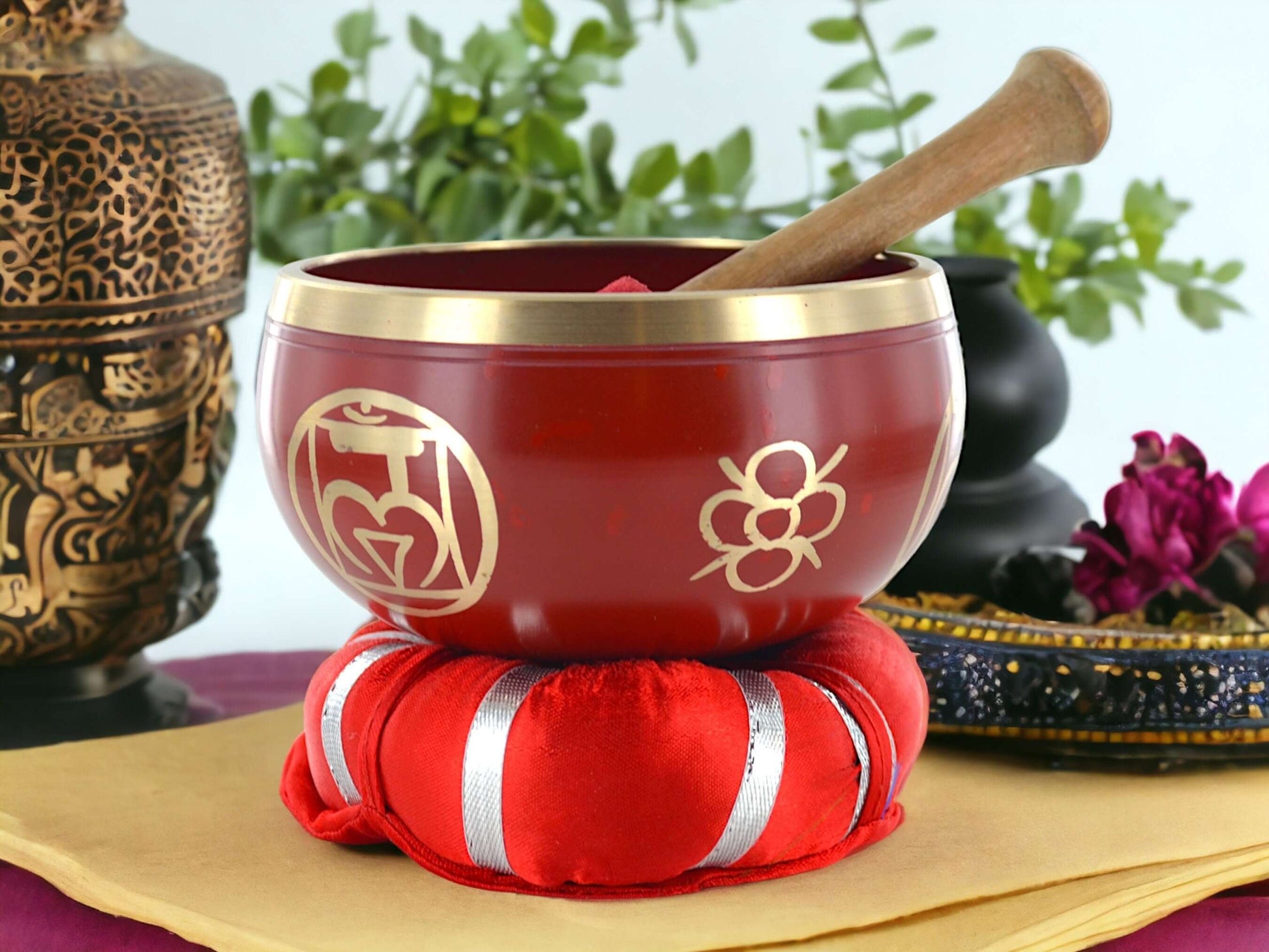 Sacral Chakra Singing Bowl, Tibetan Meditation Sound, Mindfulness Healing Instrument, Vibrational Therapy Bowl, Authentic Metal Singing Bowl-Osiris Craftworks