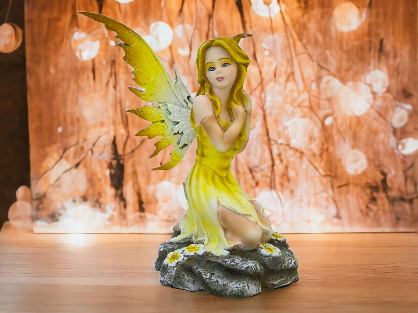 Enchanted Fairy Garden Statue with Sparkling Wings - Captivating Resin Fantasy Figurine for Whimsical Decor-Osiris Craftworks