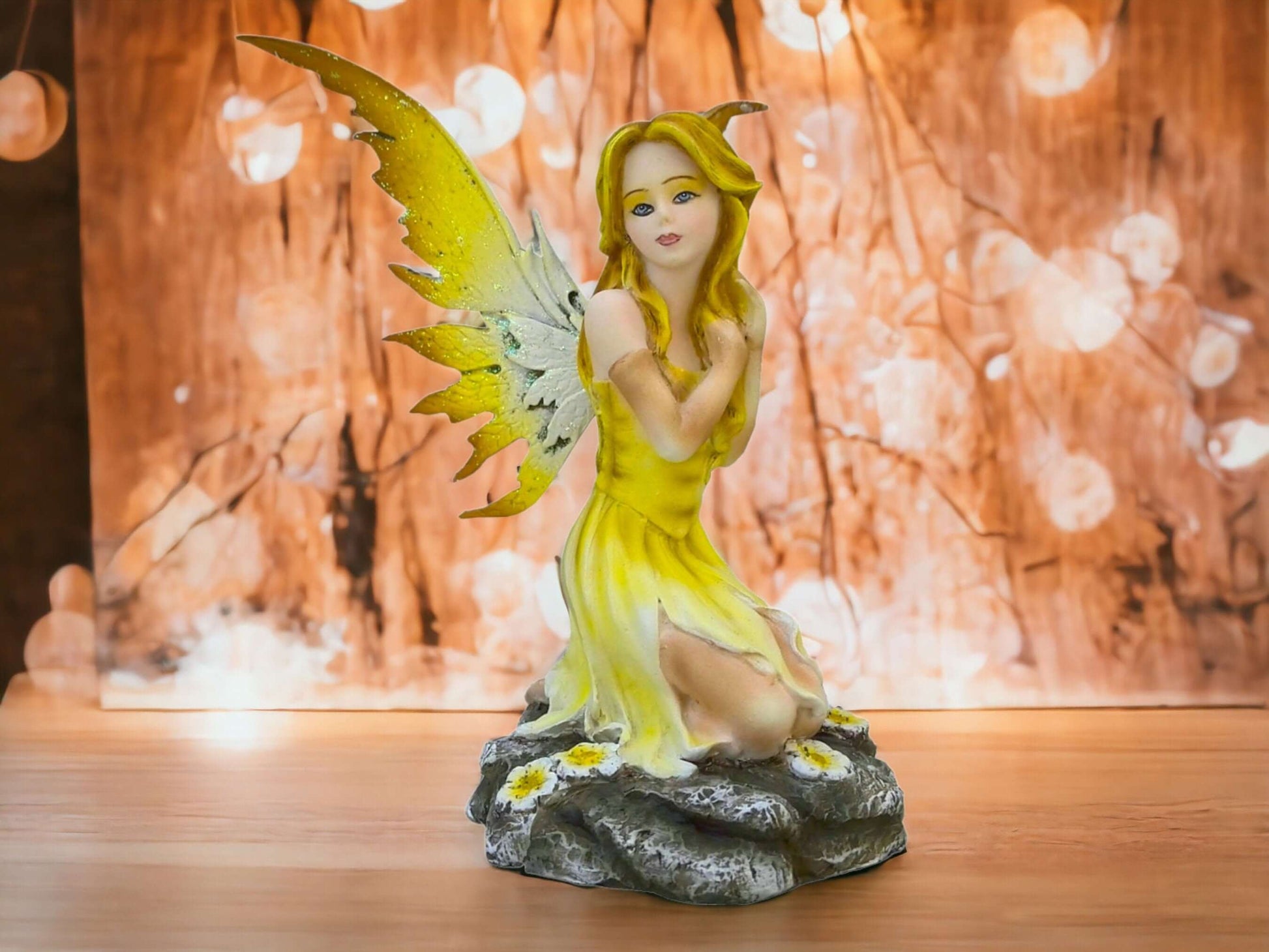 Enchanted Fairy Garden Statue with Sparkling Wings - Captivating Resin Fantasy Figurine for Whimsical Decor-Osiris Craftworks