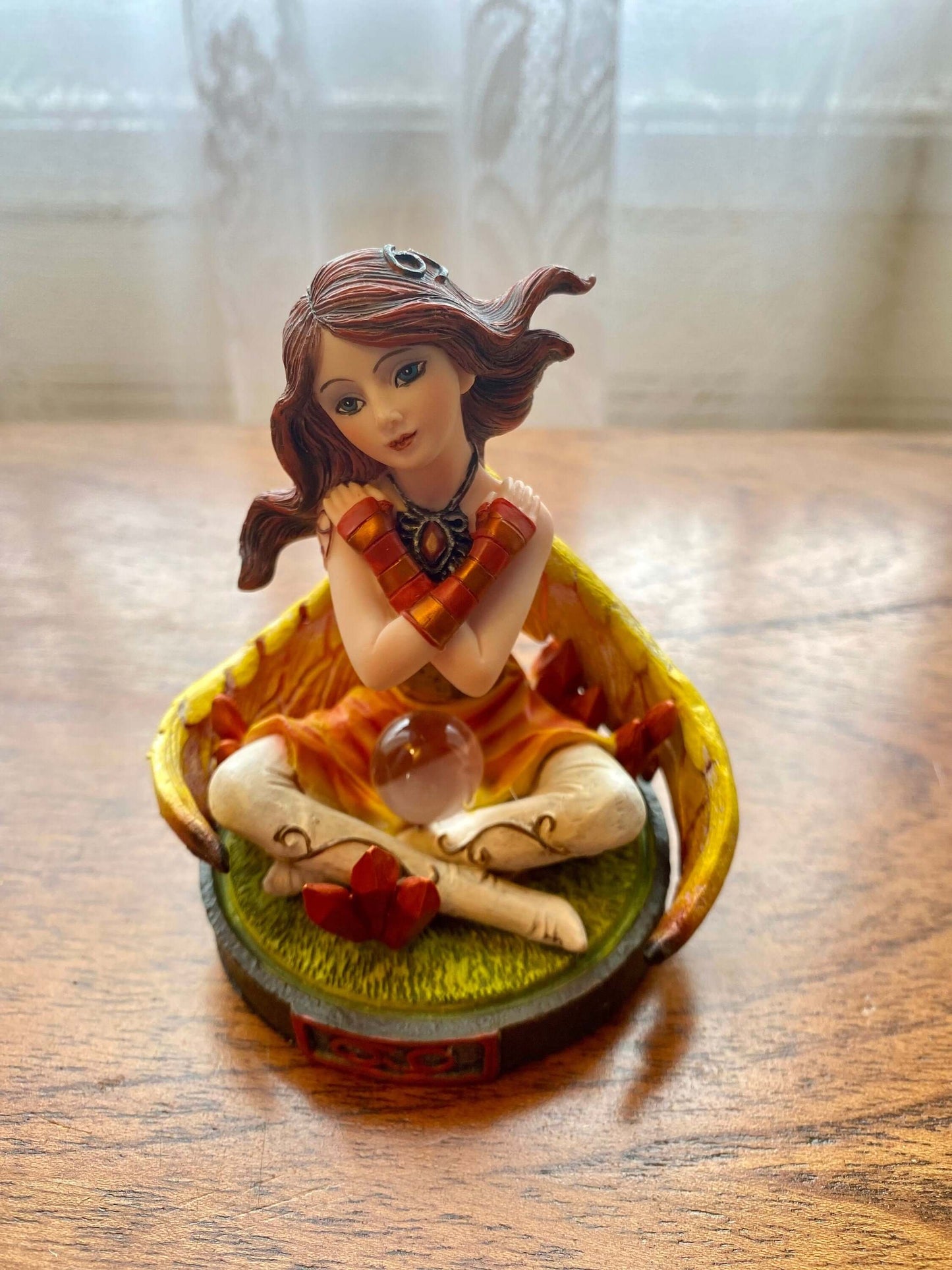 Cancer Zodiac Fairy Figurine - Intuitive Water Sign Resin Collectible, 9.5cm - Astrological Symbol, Nurturing Spirit Decor-Osiris Craftworks