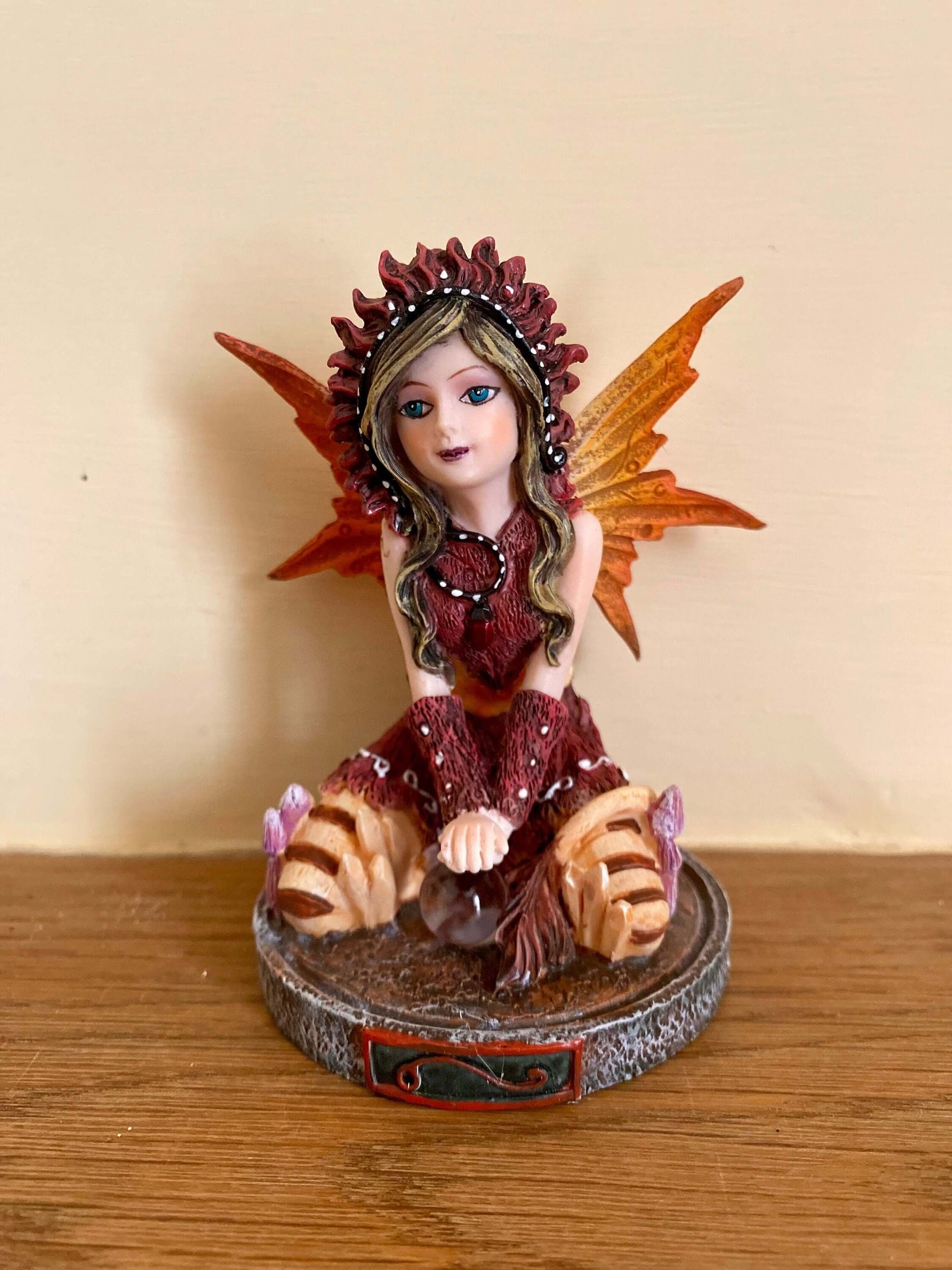 Leo Zodiac Enchantress Fairy Figurine - Resin Sculpture of Celestial Maiden, Astrological Handcrafted Decor, 9.5 cm - Perfect Gift for Leo-Osiris Craftworks