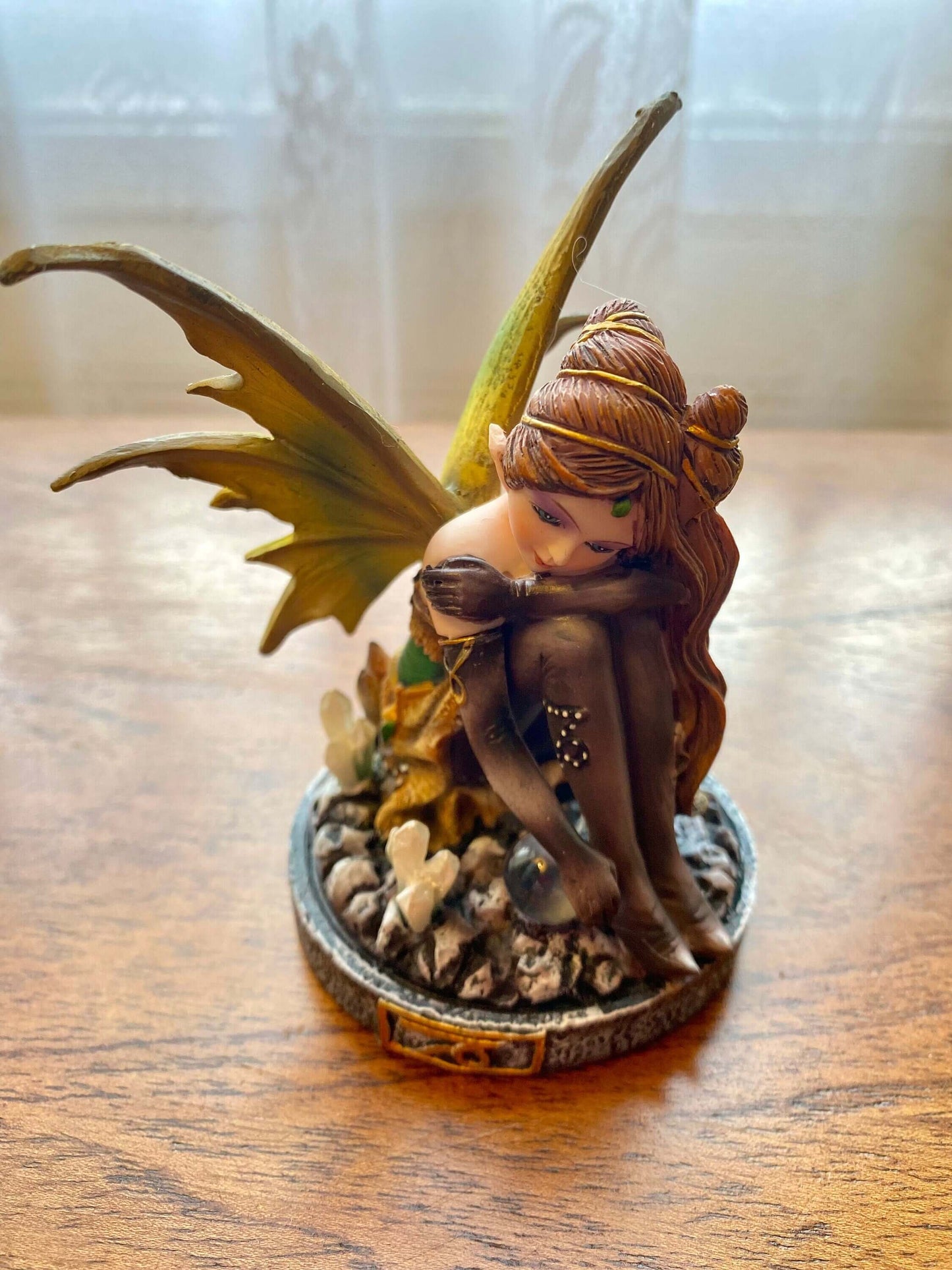 Capricorn Enchantment Fairy Figurine – Mystical Earthy Resin Fairy with Crystals, Zodiac-Inspired Collectible, Handcrafted Magical Decor-Osiris Craftworks