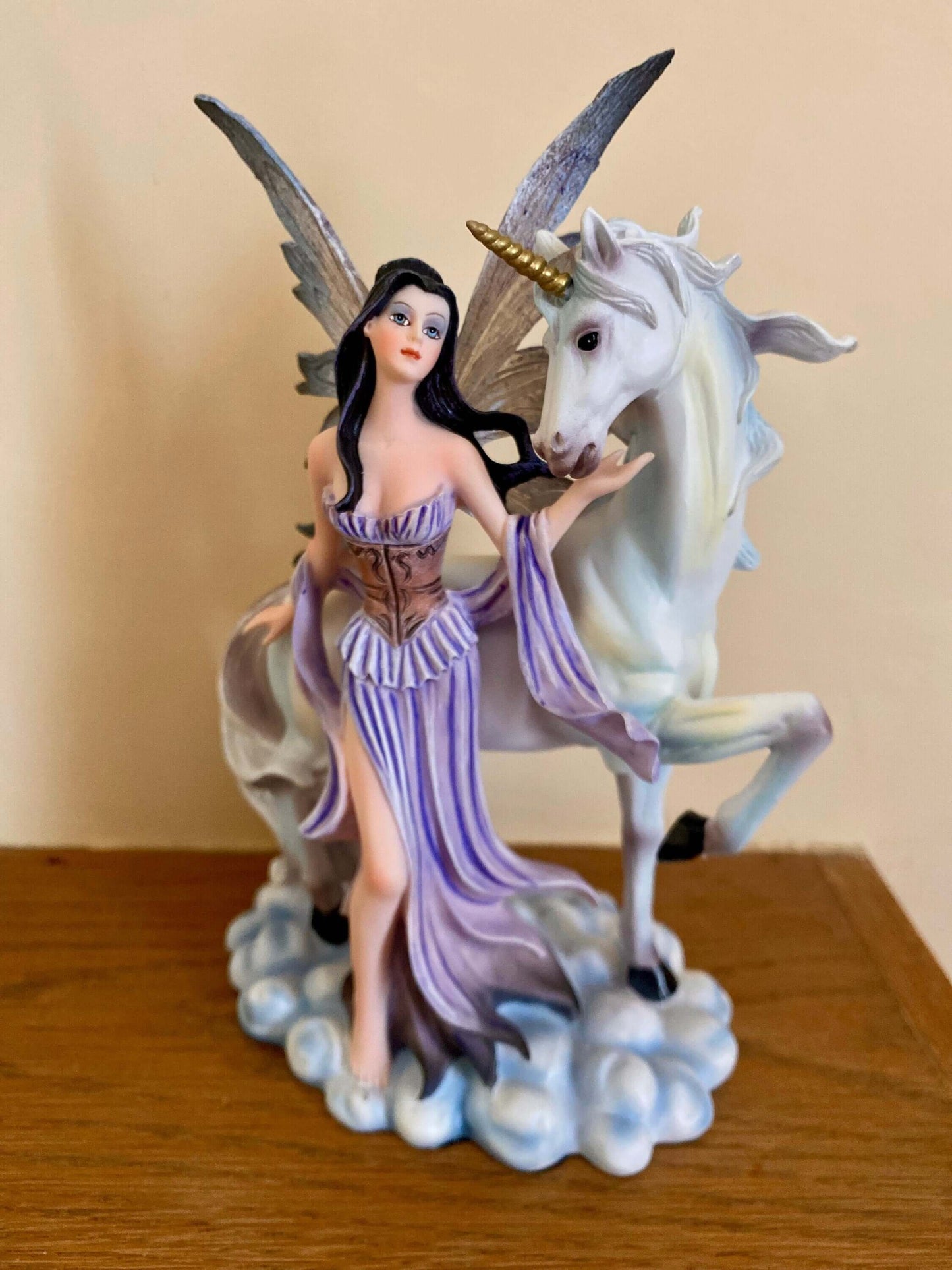 Enchanted Resin Fairy and Unicorn Statue - Mystical Figurine, Whimsical Home Decor, Magical Fantasy Art, Collectible Sculpture-Osiris Craftworks