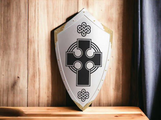 Celtic Cross Metal Shield Wall Decor, Ornate Medieval Symbol, Knight Decorative Art, Noble Warrior Emblem, Historical Home Decoration-Osiris Craftworks